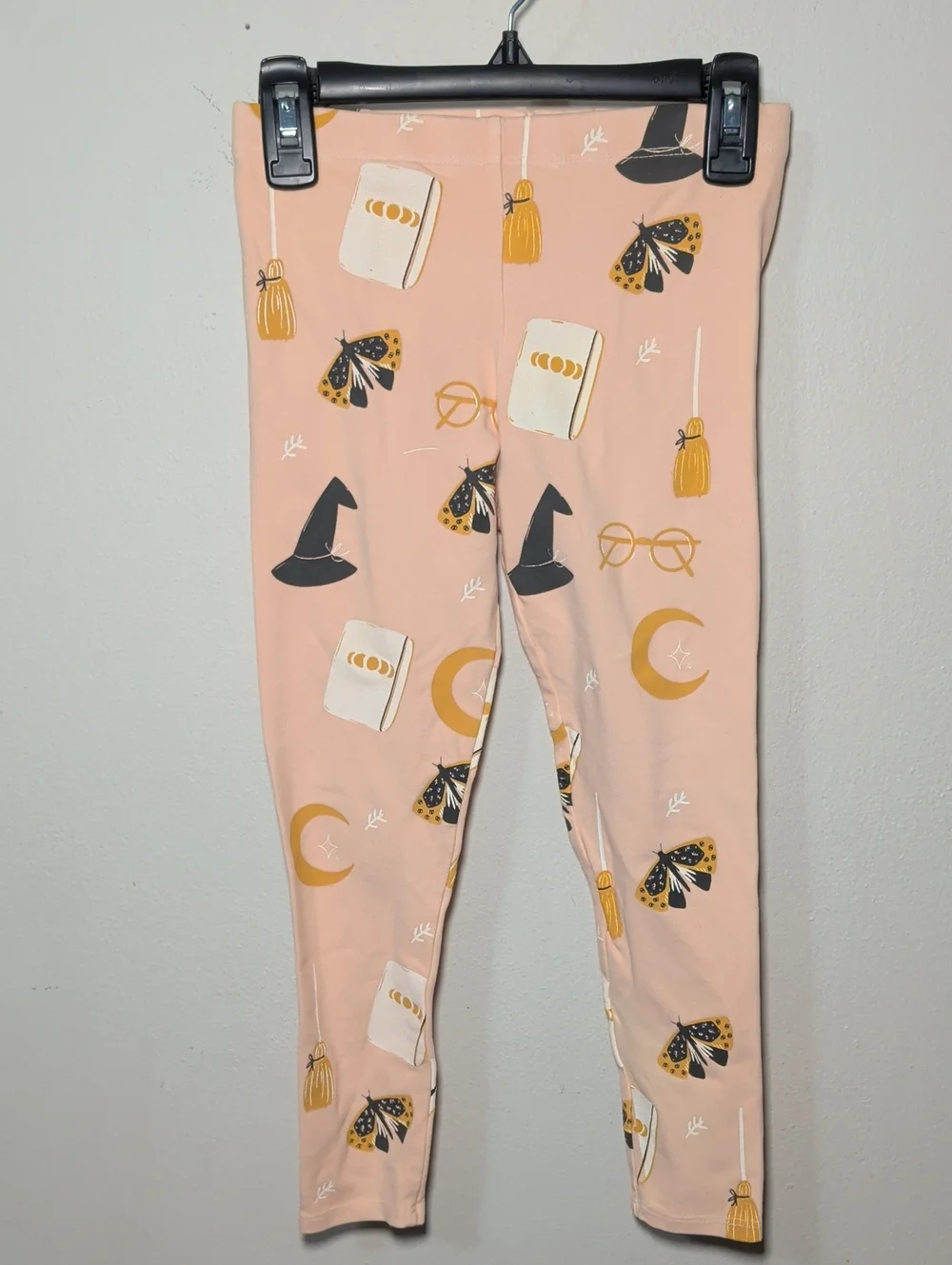 Magical Mess Halloween Set - Black Top Orange Pants 100% Cotton Girls Size 8-9